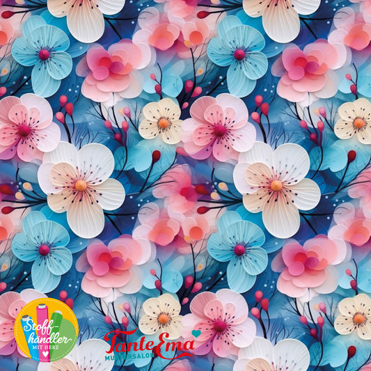 Jersey Stoff Moonflower