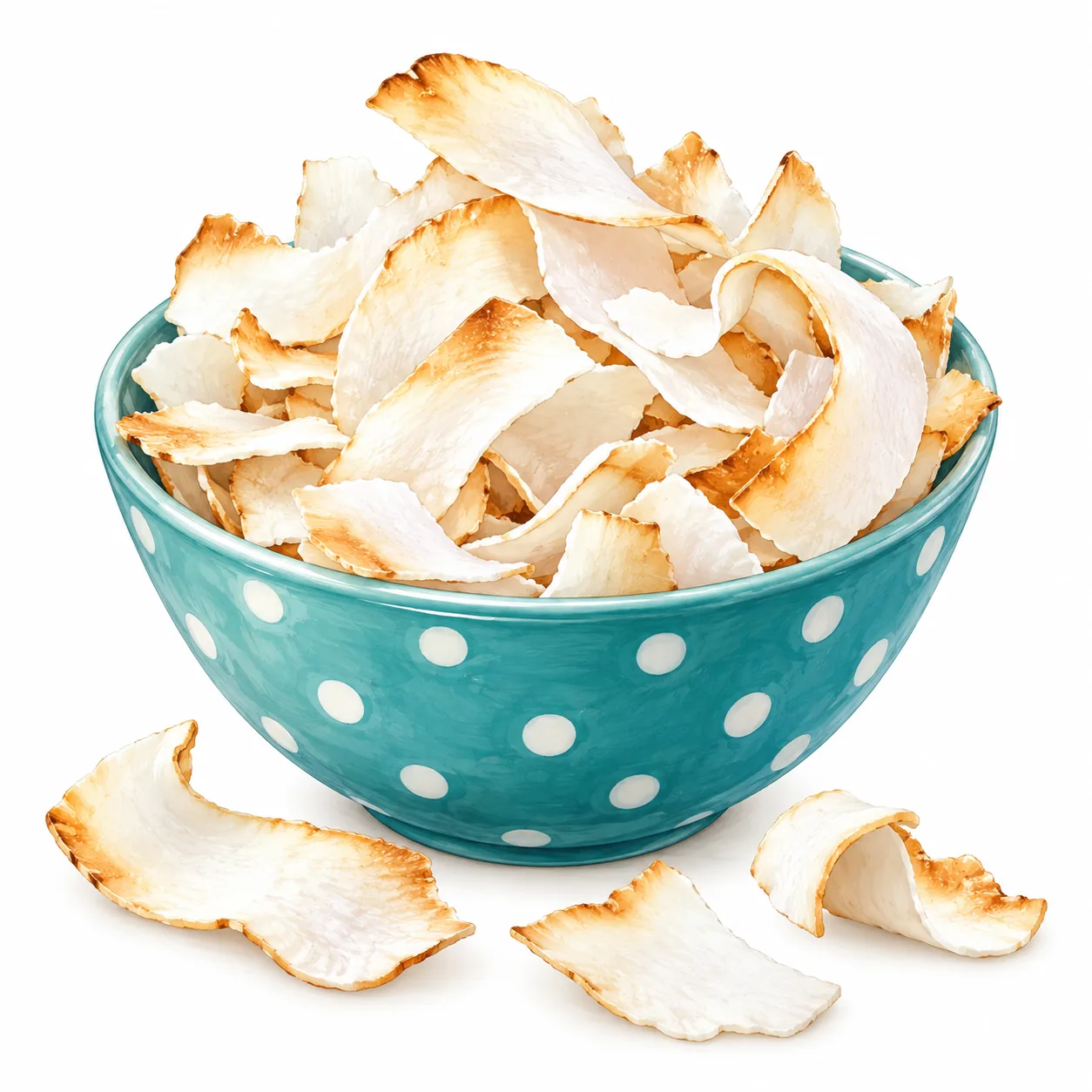 Schälchen mit Kokoschips