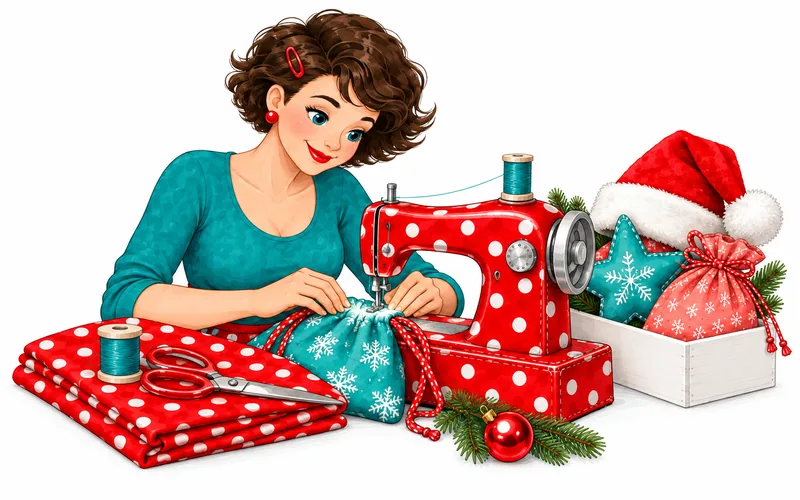Weihnachtliches Nähprojekt aus dem Nähkästchen.