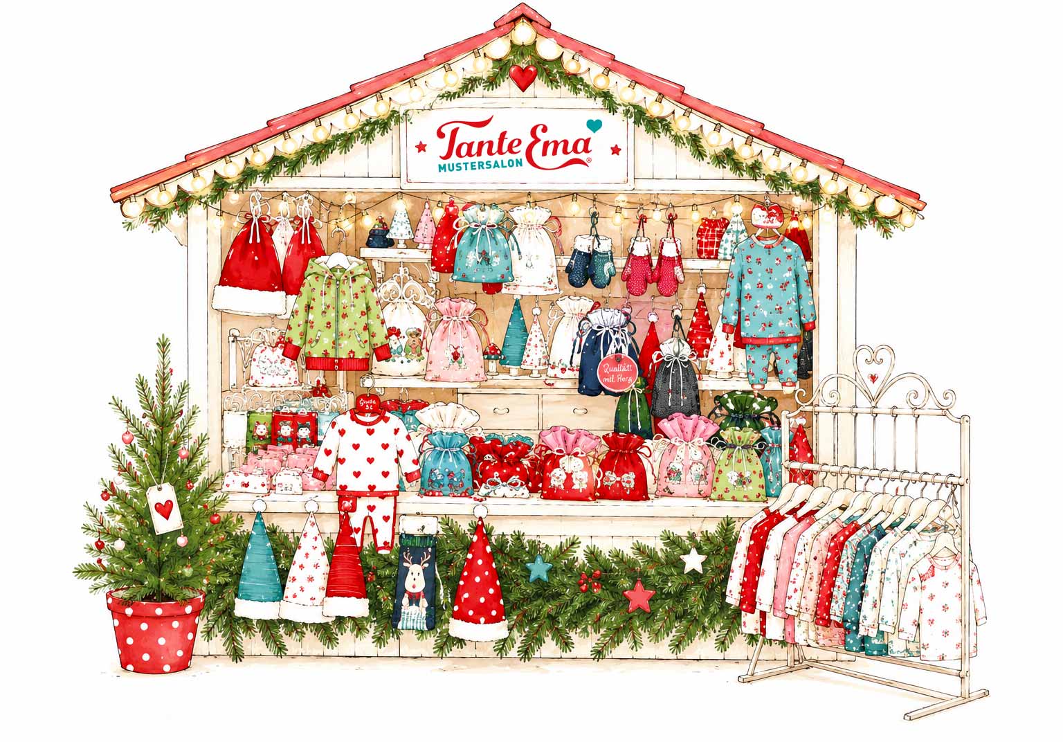 Tante-Ema-Weihnachtshäuschen auf dem Gengenbacher Adventsmarkt