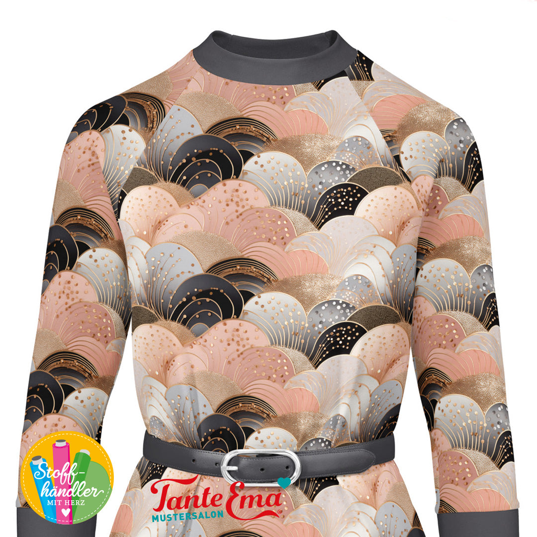 Jersey Stoff Gold Rumba
