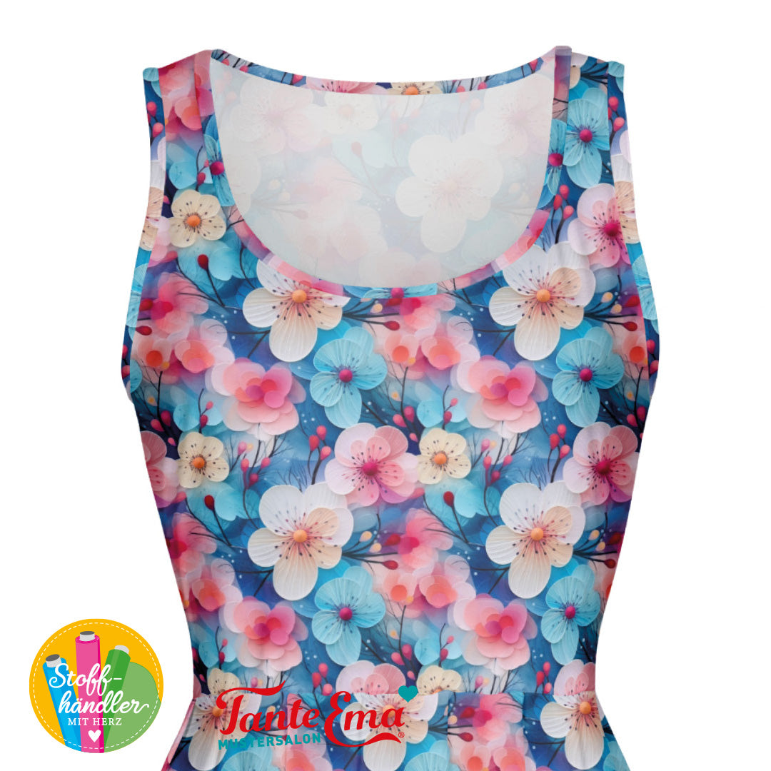 Jersey Stoff Moonflower